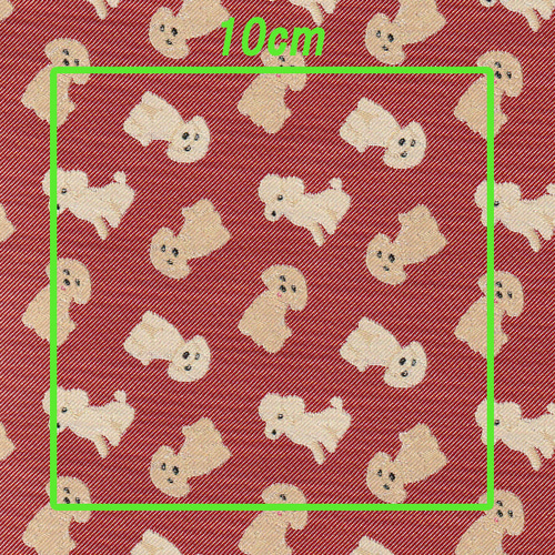 生地】ジャカード織 トイプードル(成犬)柄・ポリエステル100％撥水加工