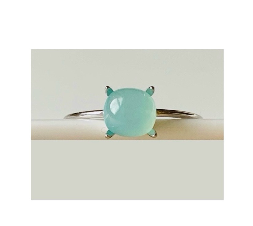 〈送料無料〉＊ブルースミソナイト＊１点もの◾︎silver925リング◾︎天然石ブルー◾︎マダガスカル産◾︎爪留リング