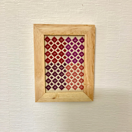 こぎん刺し タペストリー 茶色 こぎん刺しタペストリー - 0522JUJU'S GALLERY | minne byGMO