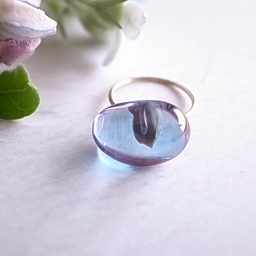 再出品/シャンカリジュエリー リング／アクアオーラ 水の宝石 アクアオーラ＊リング 14kgf 指輪 天然石 指輪