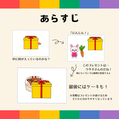 パネルシアター「だれのプレゼント？Aセット」（保育教材