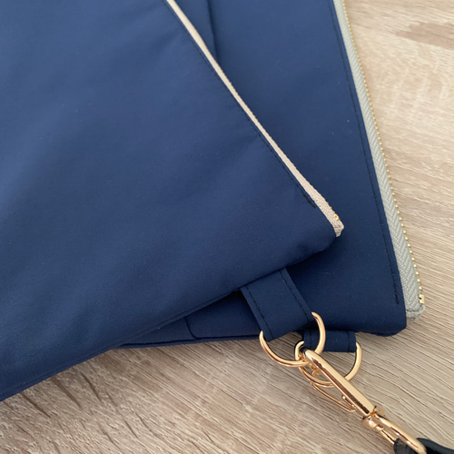 Dカンつきフラットポーチ（ネイビー） ポーチ TEE te TTE 通販