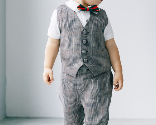 七五三や結婚式などに✳︎ハンドメイド✳︎蝶ネクタイ ブラウン