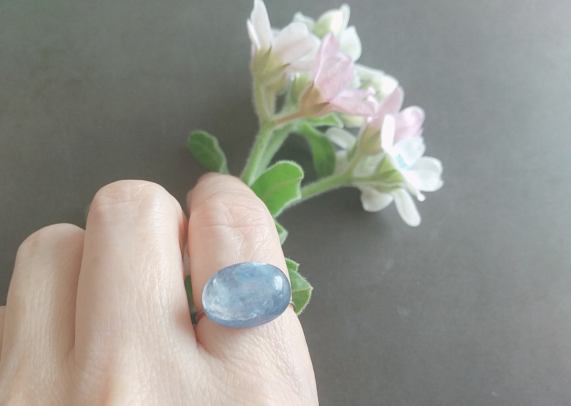 青の空間　スターカイヤナイト＊リング　１４kgf　指輪　 天然石