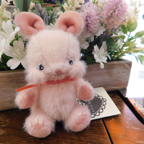 ピンクのうさぎさんぬいぐるみ ぬいぐるみ うさぎ かわいい（＊irise