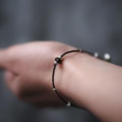 -Tormarline quartz・Smoky quartz- code bracelet 7枚目の画像