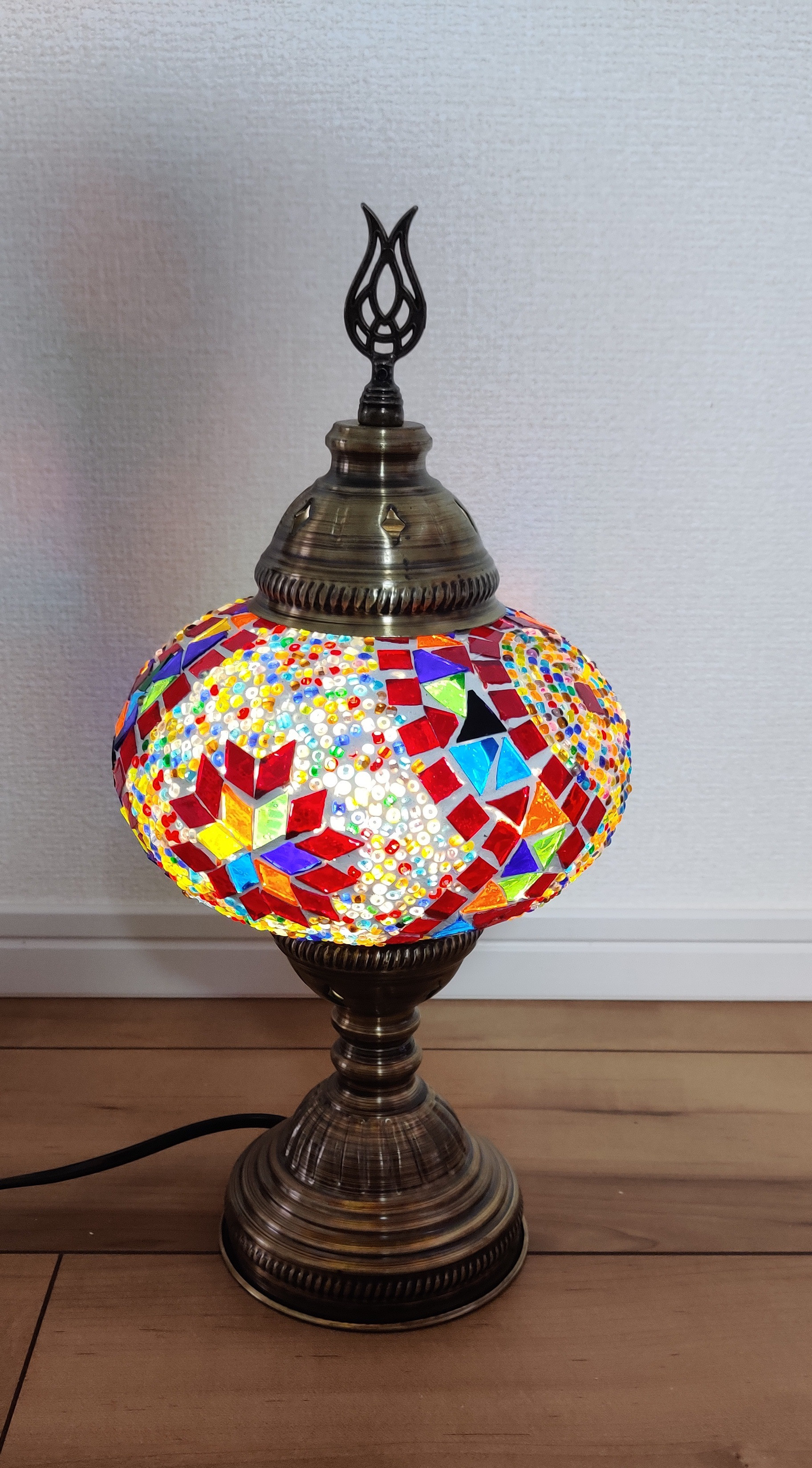 【即日発送】トルコランプ　モザイクガラス　アンティーク　陶器 即日発送】トルコランプモザイクガラスアンティーク陶器