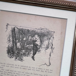 英国で出会った♪ アンティーク プリント 1891年 アーネスト・二スター 絵本の一頁 森の中のこどもたち 3枚目の画像
