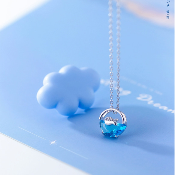 シルバー925 シンプル かわいい 魚 チャーム ネックレス つけっ