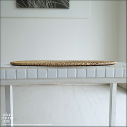 ラタンランチョンマットDAEN/N 手編みマット 敷物 テーブルウェア 籐 キッチン雑貨 ナチュラル ハンドメイド 自然 3枚目の画像