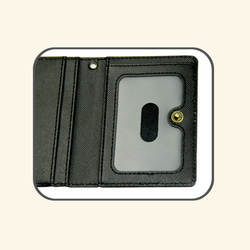 二つ折りパスケース/ICカードケース/カードケース【ガーベラ】（名入れ可） 7枚目の画像