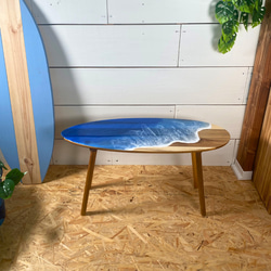 Ocean art  サーフボード型 サイドテーブル 5枚目の画像
