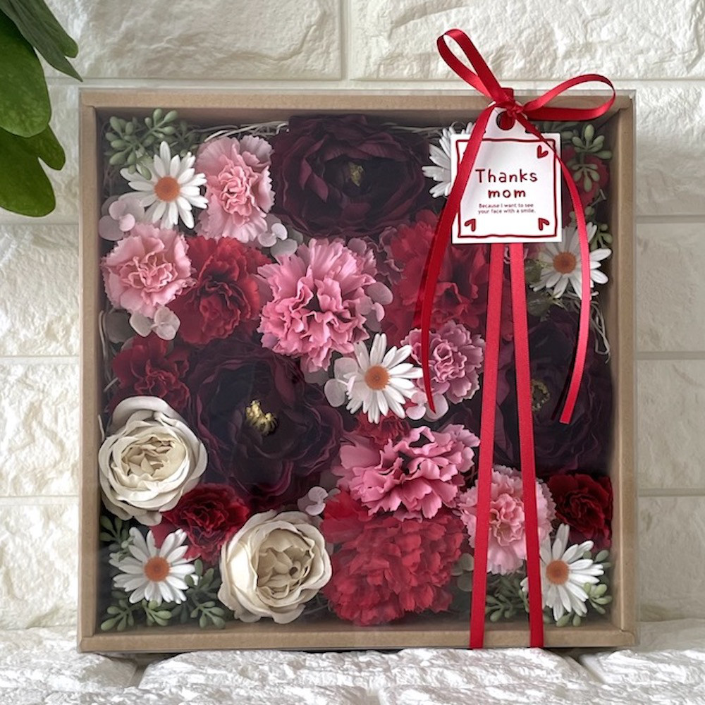 〜母の日〜そのまま飾れるボックスアレンジ