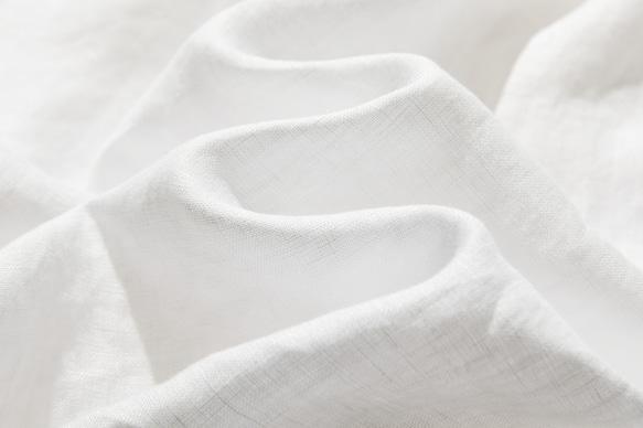 ★僅樣品銷售1件★酷成熟的針褶襯衫 100%亞麻 白色 230505-1 第9張的照片