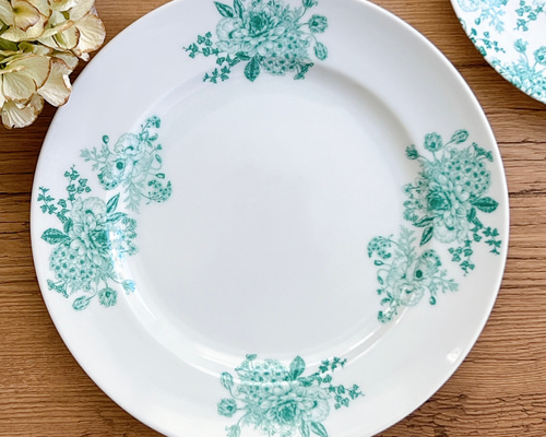 ヴィンテージ風 花模様 陶器皿 eeb53566420e7299af56b322ff8e30