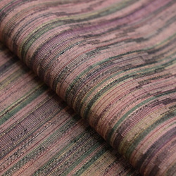 ～Series紬…デザイン選択・正絹紬・茶エンジ多彩縞～ 3枚目の画像