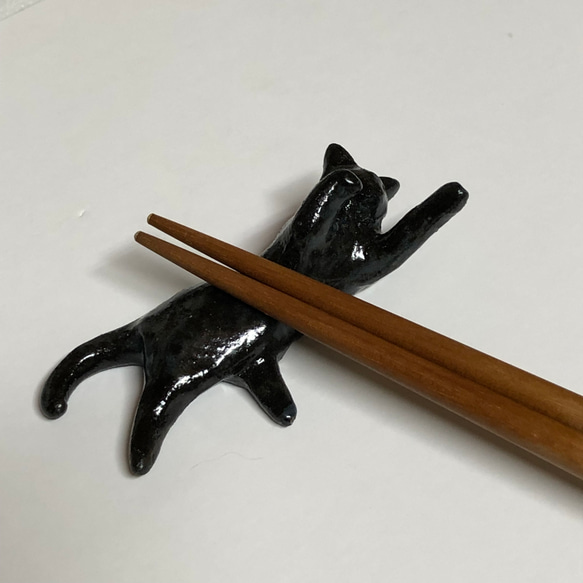 猫の箸置き三態（黒猫）［＊これはご注文作品になります］ 4枚目の画像