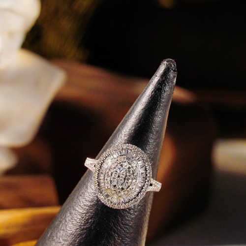 K18リング1ct天然ダイヤモンドリング