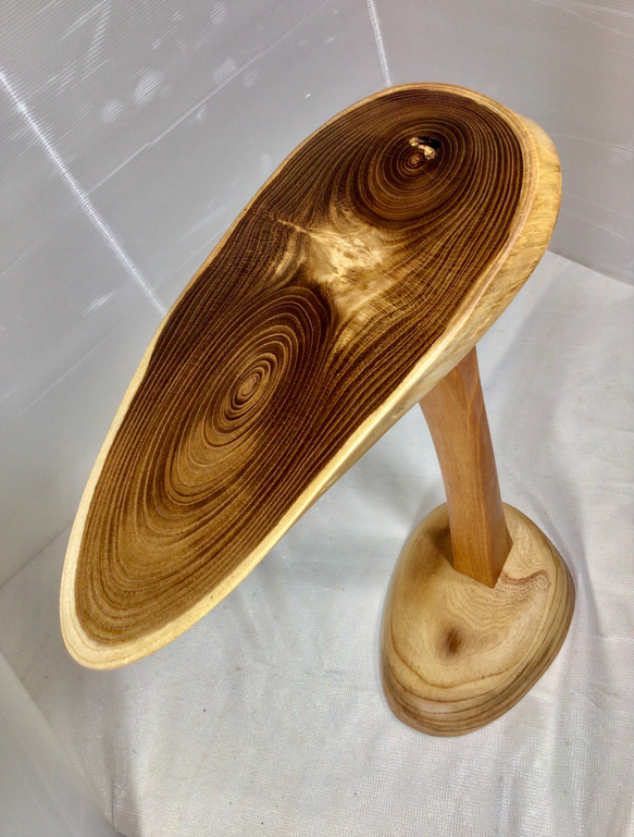 天然木　延寿　輪切り材サイドテーブル　一点物　手造り 3枚目の画像