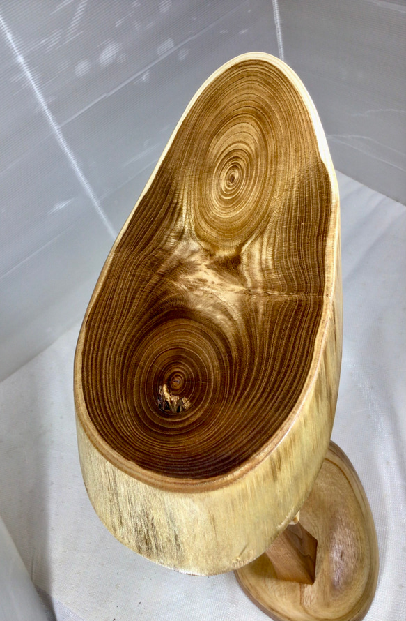 天然木　延寿　輪切り材サイドテーブル　一点物　手造り 4枚目の画像