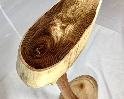 天然木 延寿 輪切り材サイドテーブル 一点物 手造り サイドテーブル