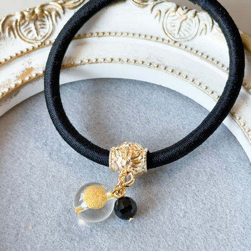 ヘアゴム 天然石  パワーストーン  モリオン♡ Amazon | モリオン 黒水晶 ヘアゴム ヘアアクセサリー パワーストーン