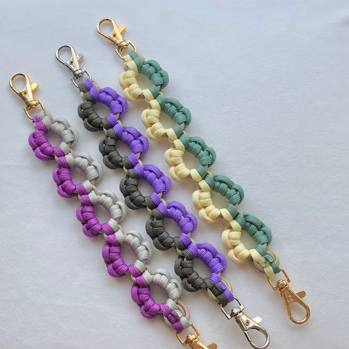 バイカラーお花ハンドストラップ ハンドストラップ お花ストラップ