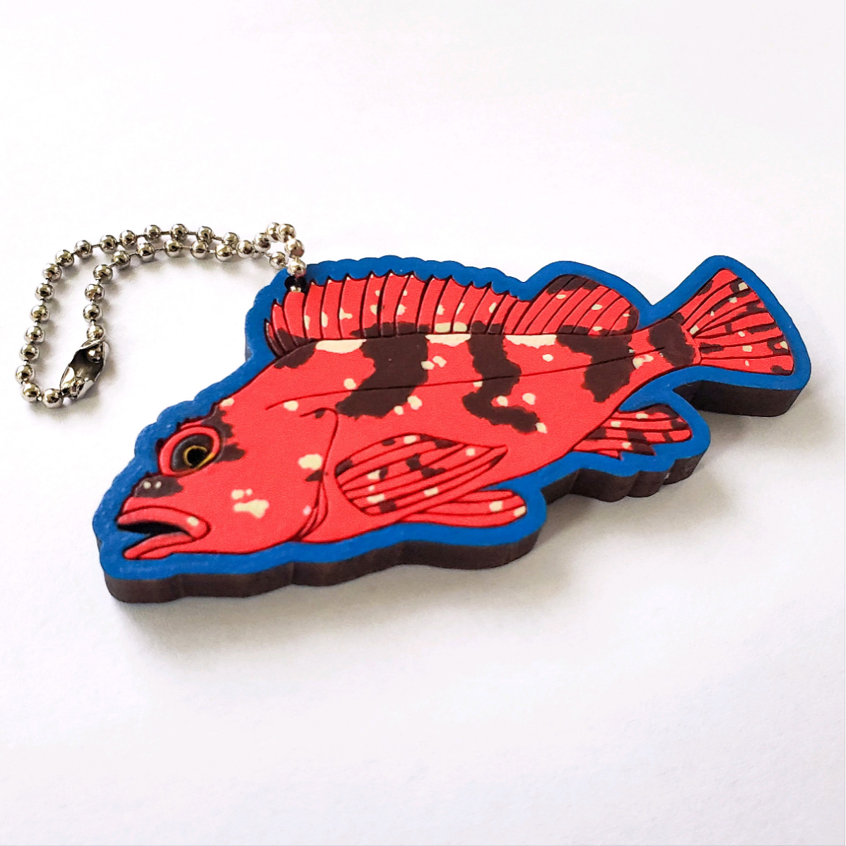 キーホルダー 大崩海岸 レトロ 熱帯魚
