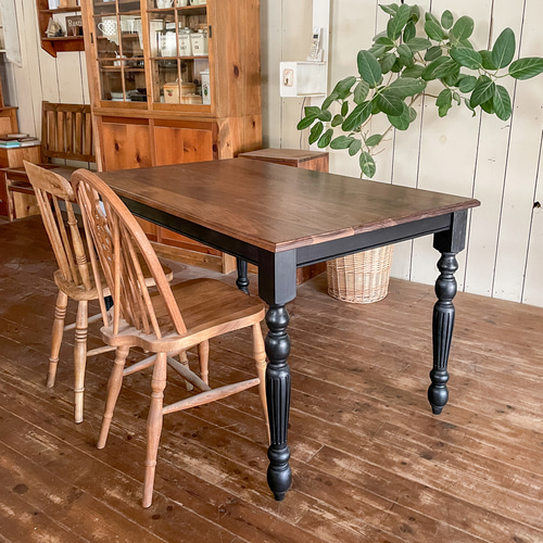 ウォールナット ダイニングテーブル W1400 おしゃれ テーパー