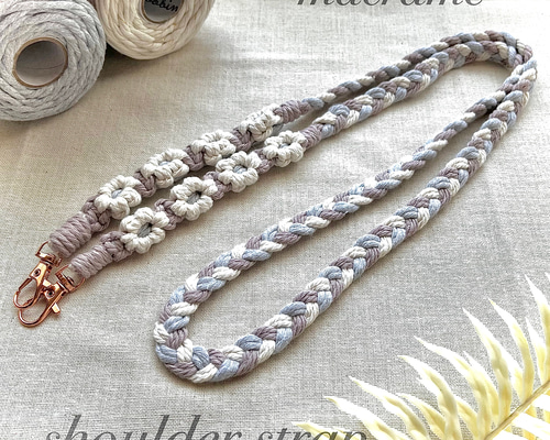 【オーダー】メンカラストラップ カチューシャタオルホルダー マクラメハンドメイド オーダー】メンカラストラップ カチューシャタオルホルダー