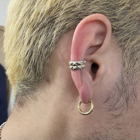 真鍮スタッズ　イヤーカフ/ studz ear cuff , BRASS 6枚目の画像