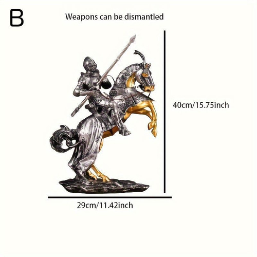 ヨーロッパスタイルのローマの騎士像 A/B アーマーナイト 中世レトロ