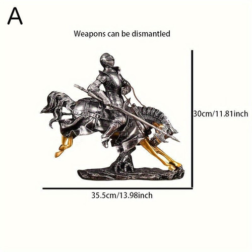 ヨーロッパスタイルのローマの騎士像 A/B アーマーナイト 中世レトロ