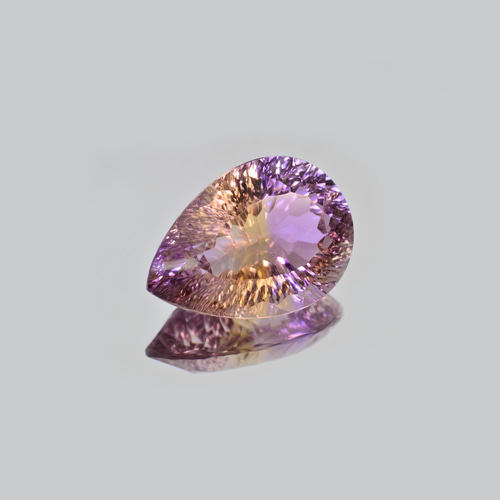 ソ付 アメトリン 14.212ct ルース ペアシェイプ コンケーブ カット 