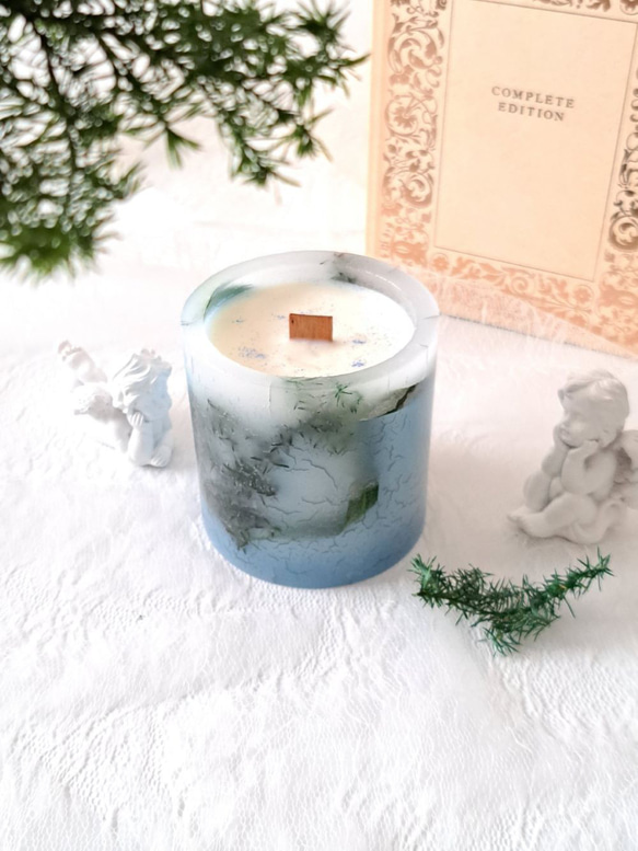 ヒビさえお洒落に変えてしまうキャンドル】～クラック ブルー