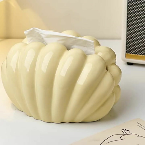 貝殻のティッシュボックス ３色展開 ティッシュボックスカバー 貝殻のティッシュボックス 3色展開 ティッシュボックスカバー a