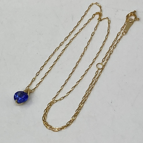 k18YG AU750 18金 天然タンザナイト 1.12ct ペンダント 