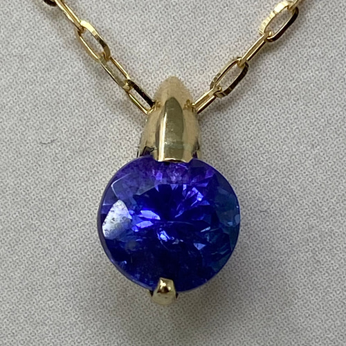 k18YG AU750 18金 天然タンザナイト 1.12ct ペンダント 
