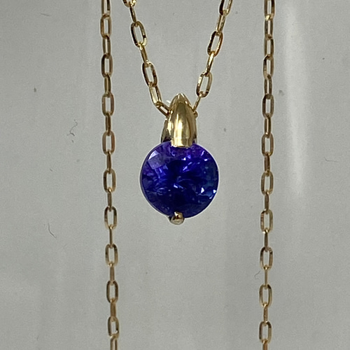 k18YG AU750 18金 天然タンザナイト 1.12ct ペンダント