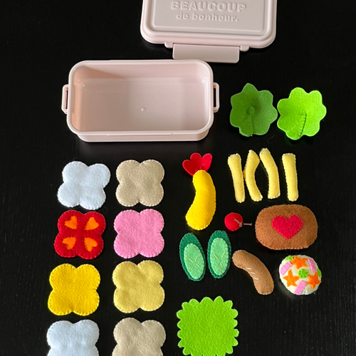 お子さまランチBOX フェルトままごと☆香☆ おもちゃ・人形 kokorotan