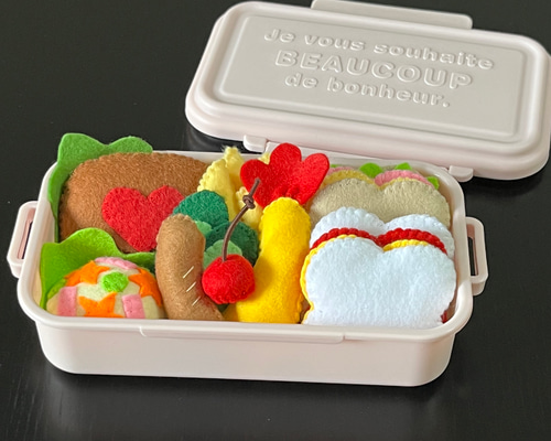 お子さまランチBOX フェルトままごと☆香☆ おもちゃ・人形 kokorotan