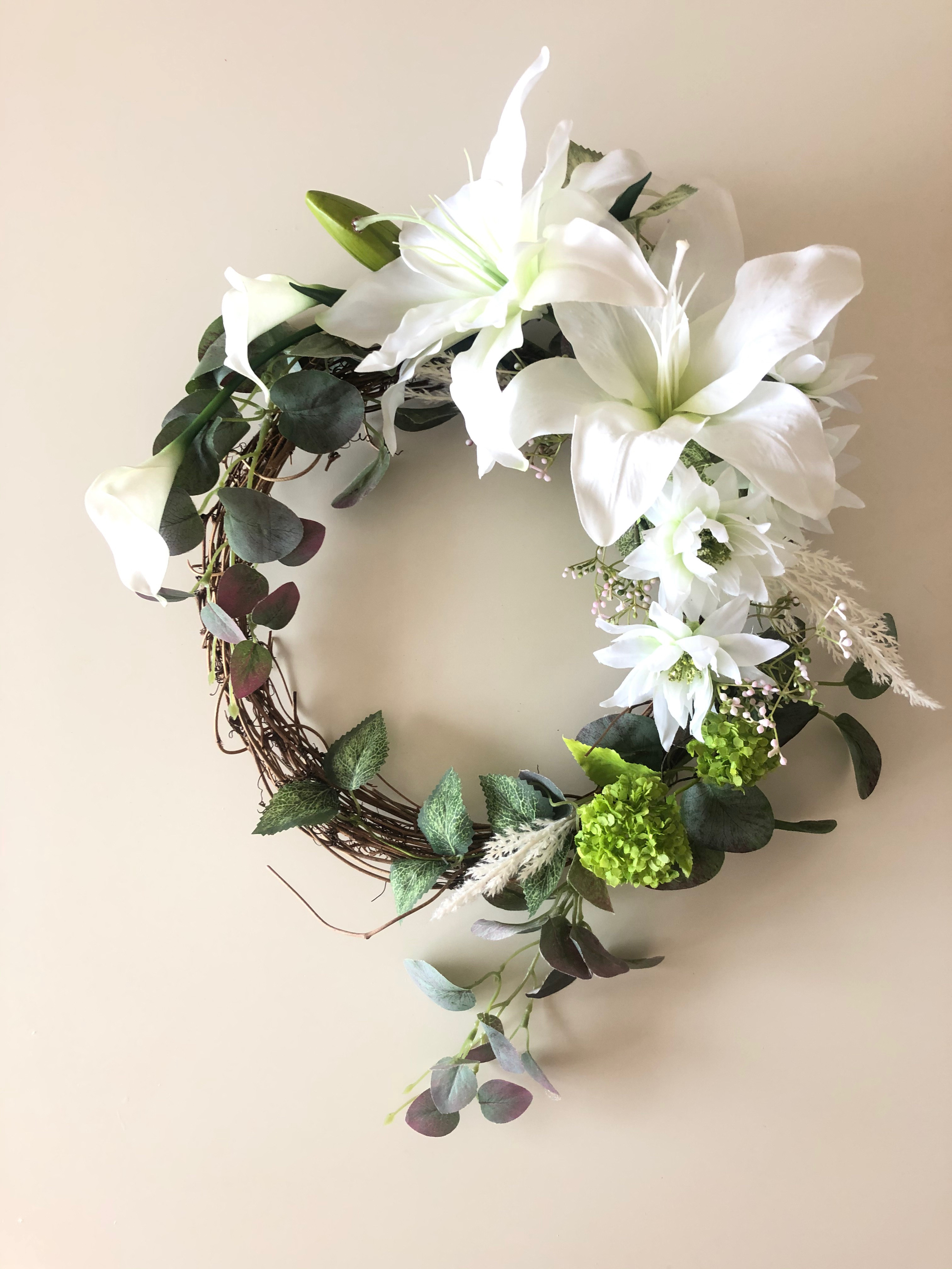 カサブランカとカラーリース♡インテリアに