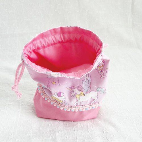 再販2‼︎入園入学2026☆虹のユニコーン、とってもピンク♡のお弁当袋と