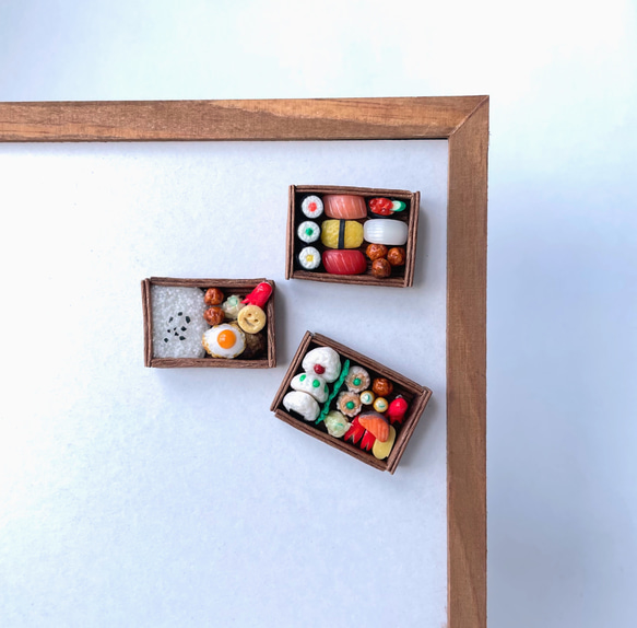 【小人のお弁当】ロコモコ　ハンバーグ弁当のマグネット　ミニチュアフード 12枚目の画像