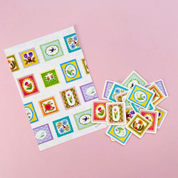 切手のような春の草花フレークシール(ポストカード付き) 3枚目の画像