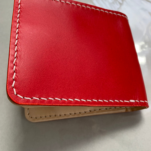 TIMES 赤 レザー 二つ折り財布 8色から選べます♪】二つ折りお財布 二つ折り財布 5_to_leather