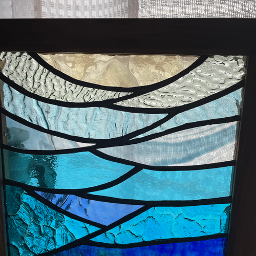 ステンドグラス のパネル『深海』