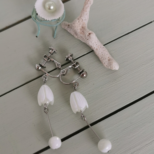 天然石 ピカケ マザーオブパール イヤリング ピアス アクセサリー