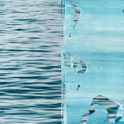 【海景】現代藝術-藍色抽象木框（A-#75） 第6張的照片