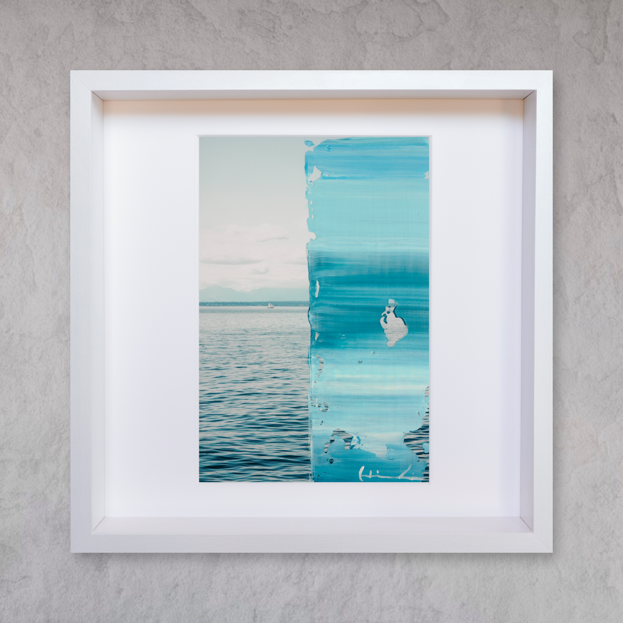 石垣の海に生きた証 / 抽象画 46×63㎝ A2 額縁セット